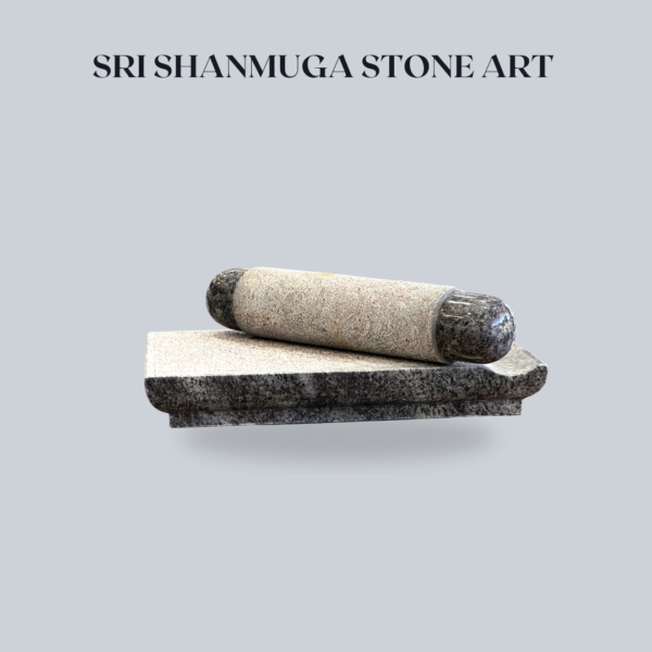 Traditional Ammi Kal (Handmade Stone Grinding Slab with Roller) - Image 7