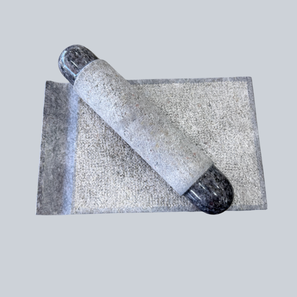 Traditional Ammi Kal (Handmade Stone Grinding Slab with Roller) - Image 2