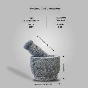 Rough Granite Mortar and Pestle