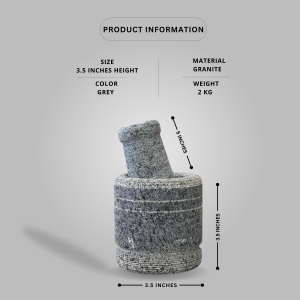 Granite Mortar and Pestle Rough small