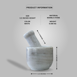Marble Mortar & Pestle small white
