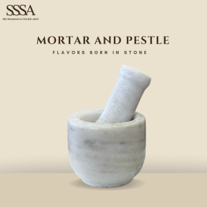 Marble Mortar & Pestle small white