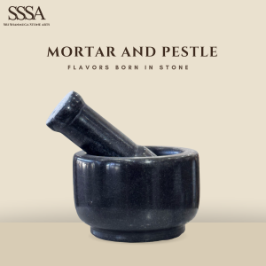 Marble Mortar & Pestle small black