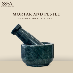 Marble Mortar & Pestle small green