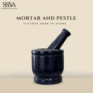 Marble Mortar & Pestle big black