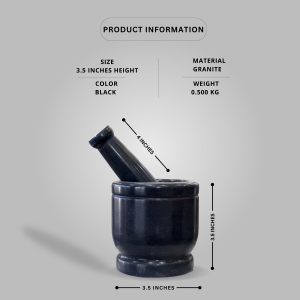 Marble Mortar & Pestle big black