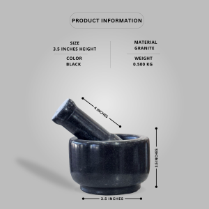 Marble Mortar & Pestle small black