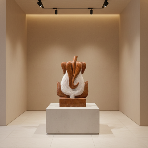 Modern Art Ganesha leaf