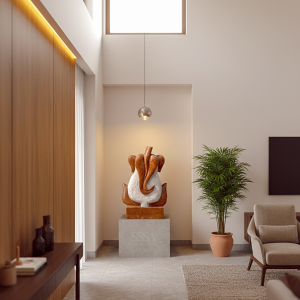 Modern Art Ganesha leaf