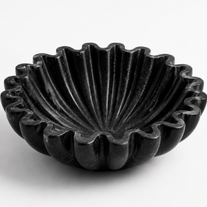 Black Marble Urli Bowl for Home Decor