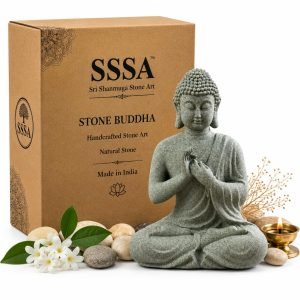 Sandstone Buddha Statue for Home & Office Decor