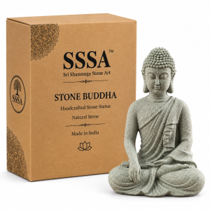Sandstone Resting Buddha Statue for Home Decor