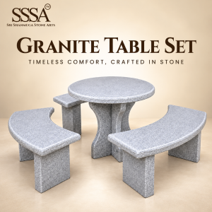 Stone Curved Bench full set