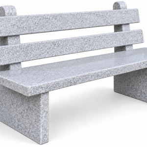 White Granite Bench with Backrest